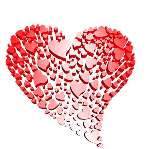 3d Transparent Heart Of Hearts Free Clipart