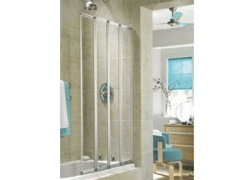 Aquarius 840mm X 1400mm 4 Fold Bath Screen Ideal For Small Bathrooms