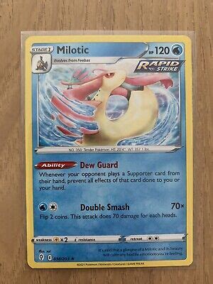 Pokemon Card Evolving Skies Milotic Rare Mint Ebay