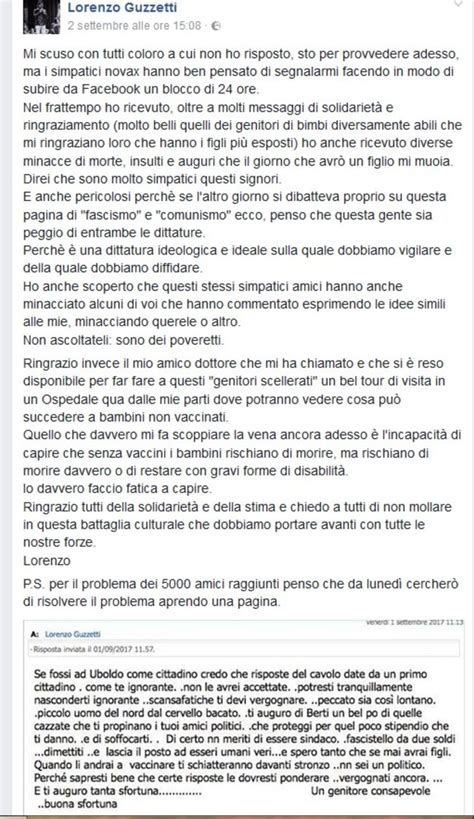 Bravo Signor Sindaco I No Vax Non Sono Solo Poveretti Nella Mente Ma