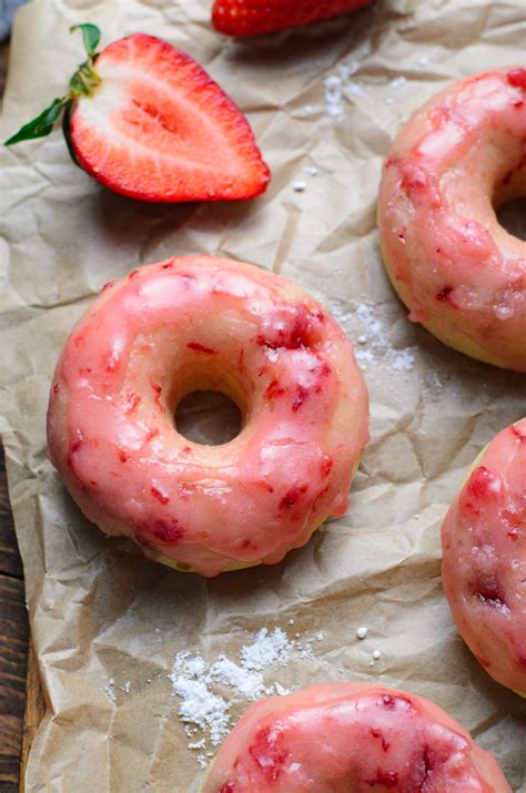 Baked Strawberry Glazed Donuts 4 Sons R Us