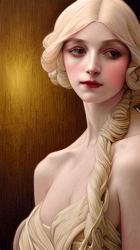 Beautiful Pale Blonde Art Nouveau Woman Creative Fabrica