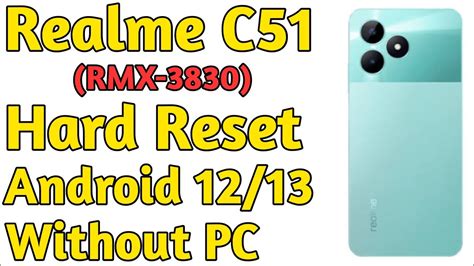 Realme C Rmx Hard Reset Without Pc Rmx Screen Lock Remove