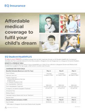 Fillable Online Eq Student Healthplus Brochure Eq Insurance Fax Email