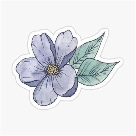 Purple Flower Sticker