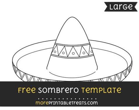 Free Sombrero Template - Large | Sombrero, Hat template, Classroom art ...