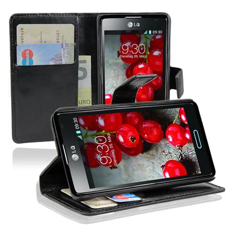 LG Optimus L7 II P710 Handy Tasche SCHWARZ Flip Case Schutzhülle Hülle