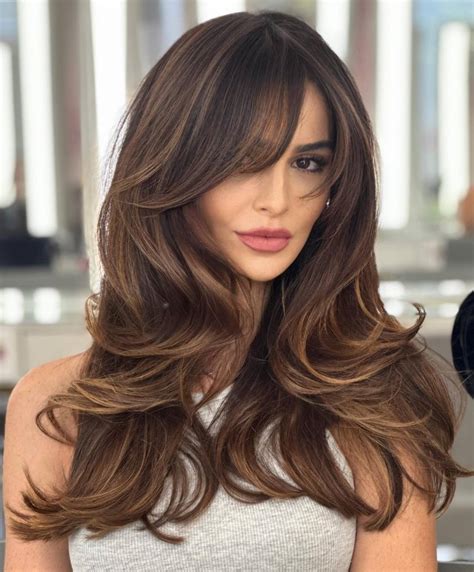 New styling tools will make it easier to maintain side swept bangs with layers 34