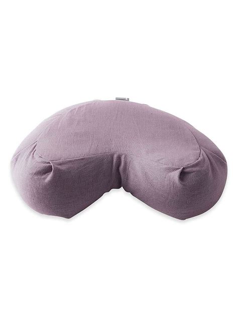 Halfmoon Limited Edition Crescent Meditation Cushion Fig Linen