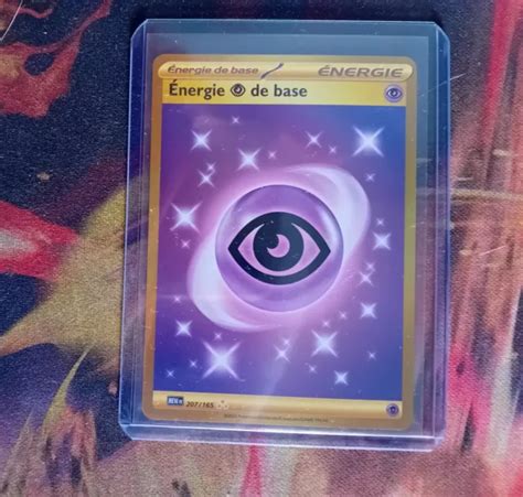 CARTE POKÉMON ÉNERGIE psy de base Gold 207 165 Ecarlate et Violet 151