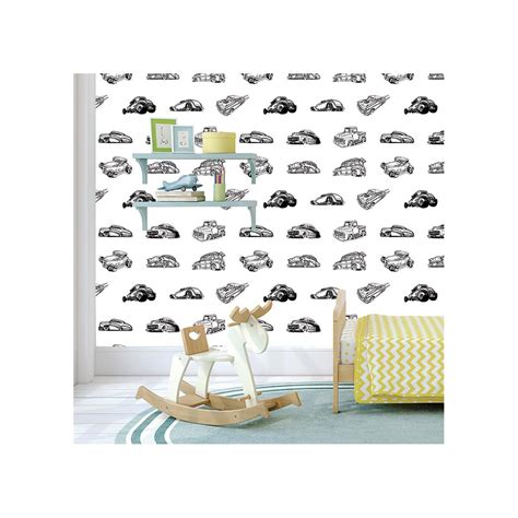 Papel de Parede Infantil Carros Hot Rods Em Promoção OFF