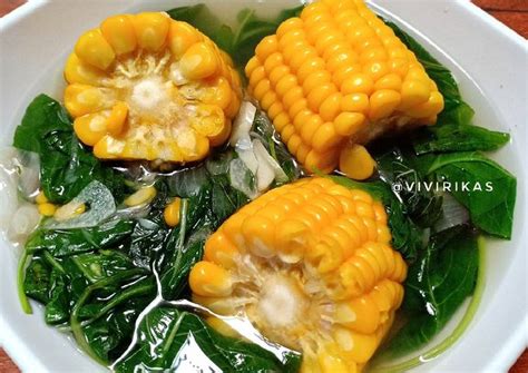 Resep Sayur Bayam Bening Jagung Manis Oleh Vivi Susanty Cookpad