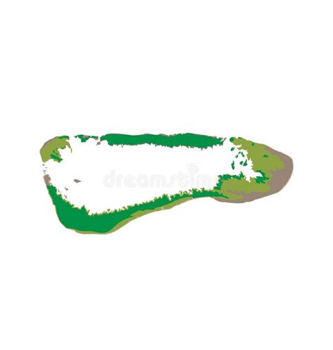 Map of the Aldabra Atoll - Habitat Distribution - Flat Vector Stock ...