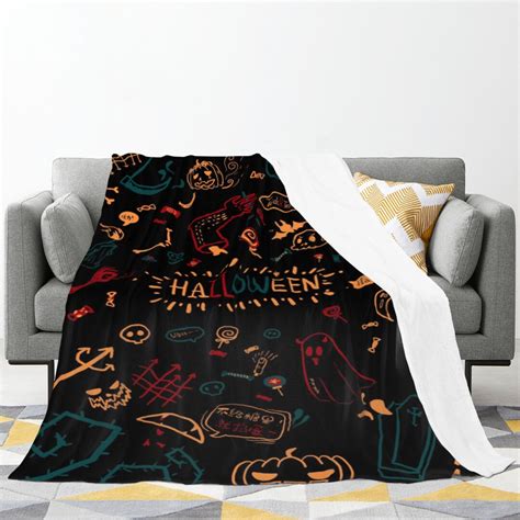 Personalised Halloween Blankets Custom Halloween Throw Blankets