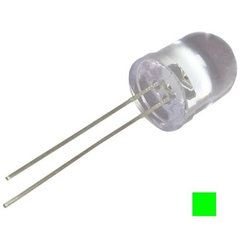 10 HuiYuan 10mm LED grün 800 1500 mcd Leuchtdiode LEDs 10003G6C CSA