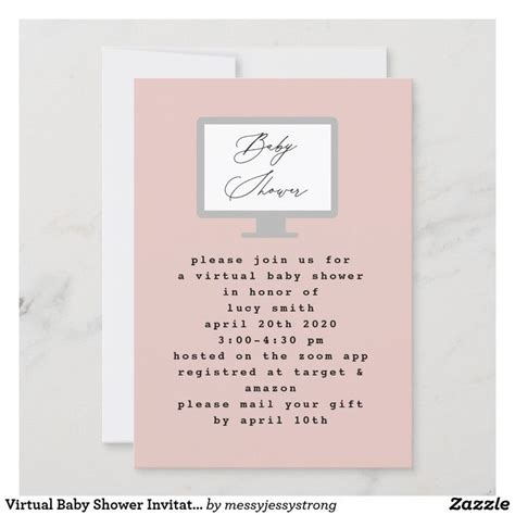 Virtual Baby Shower Invitations & Invitation Templates | Zazzle ...