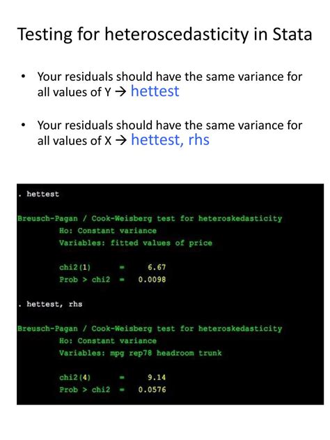 Ppt Assumption Checking In “normal” Multiple Regression With Stata