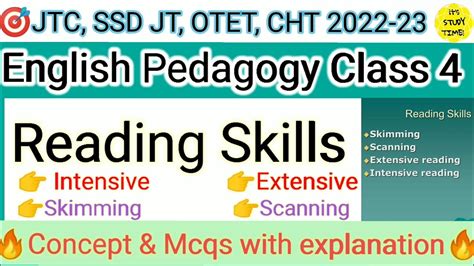 🎯jtc Ssd Jt Otet Cht 2022 Reading Skills Skimming Scanning