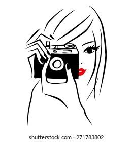 14,394 Camera Girl Drawing Images, Stock Photos & Vectors | Shutterstock