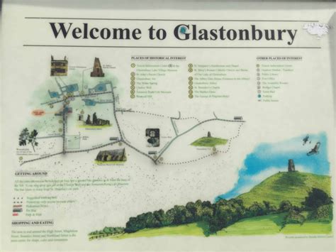 map of glastonbury england 3
