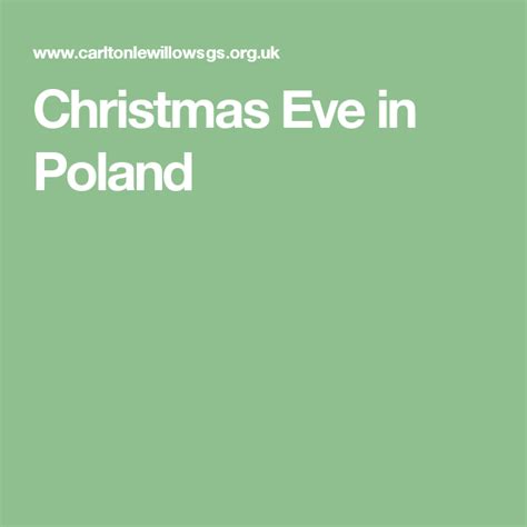 Christmas Eve in Poland | Christmas eve, Polish traditions, Eve