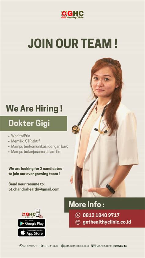 Lowongan Kerja Dokter Gigi GETHealthy Clinic Januari 2024 GETHealthy