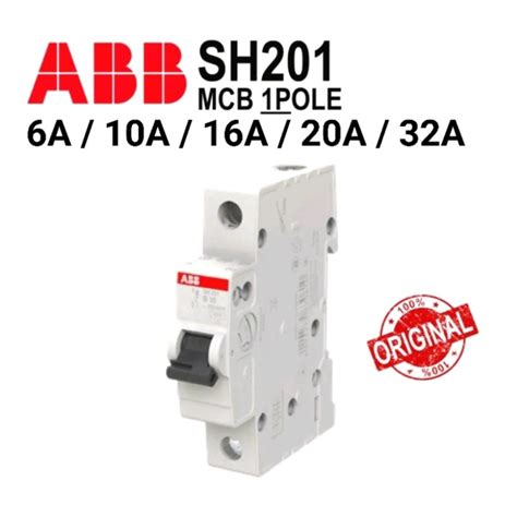 ABB 6A 10A 16A 20A 32A 40A 63A 1Pole MCB 4 5kA SIRIM Aproved SH201L