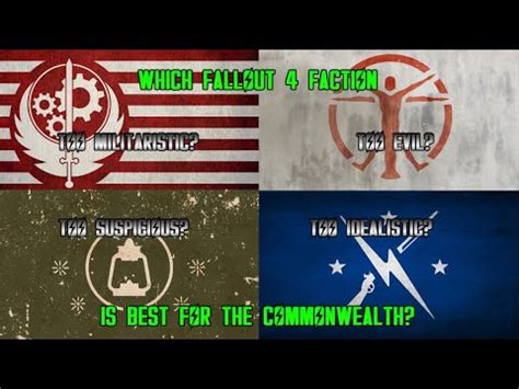 Which Fallout 4 Faction Is Best For The Commonwealth YouTube