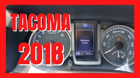 2018 Toyota Tacoma Como Eliminar Borrar Resetear O Apagar La Luz