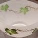 Mc S Hazel Atlas Gay Fad Ivy Handpainted Satin Frosted Glass Fruit Salad Serving Bowl