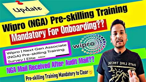 Wipro Pre Skilling Training Mandatory Elite Candidates Onboarding