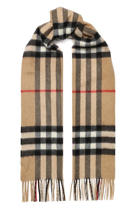 Женский бежевый кашемировый шарф BURBERRY купить в интернет-магазине ...