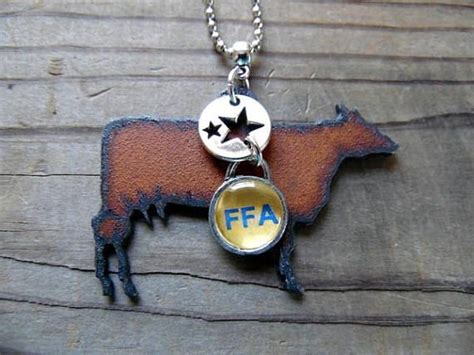 Ffa Dairy Cow Necklace Ffa Gifts Etsy