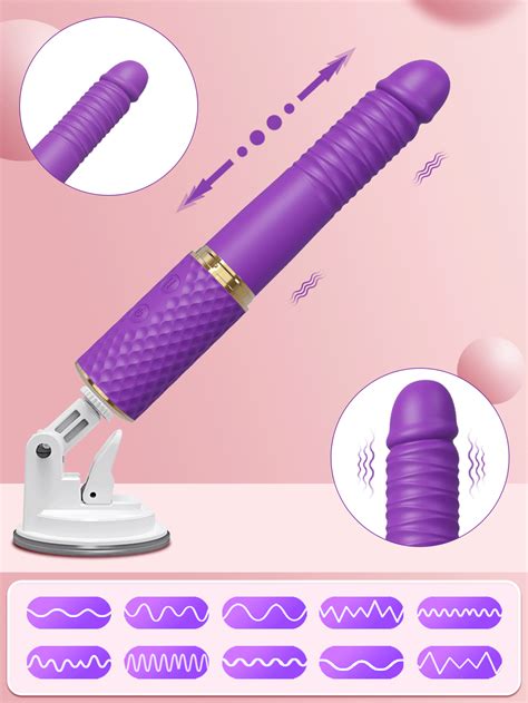 M Quina Sexual Con Consolador De Empuje Autom Tico Vibrador Realista