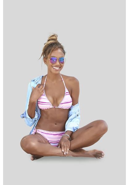 Venice Beach Triangel Bikini Violet Lachs Bedruckt Cup A B