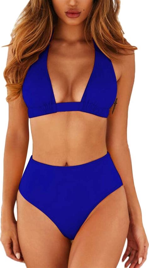 Viottiset Womens Triangle Push Up High Waist Bikini Set Two Piece