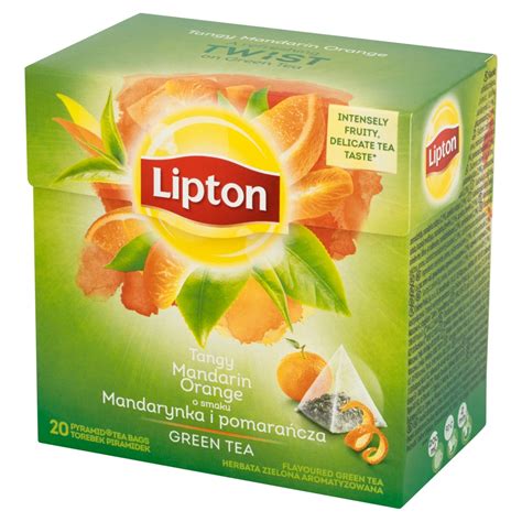 Lipton Herbata zielona Mandarynka i pomarańcza 20 x 1 8 g w sklepie