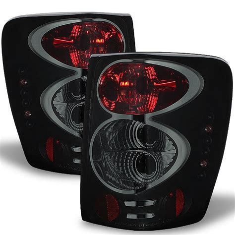 AKKON For 99 04 Jeep Grand Cherokee SUV Black Smoke Rear Tail Lights