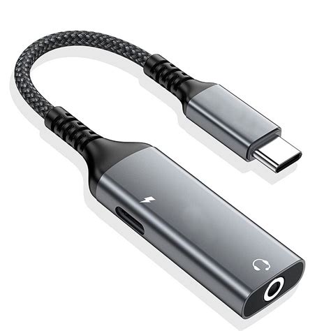 Usb C A 3 5mm Fone De Ouvido E Carregador Adaptador 2 Em 1 Usb C 60w