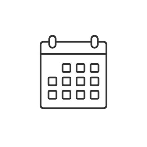 Calendar Icon In Flat Style Agenda Vector Illustration On White