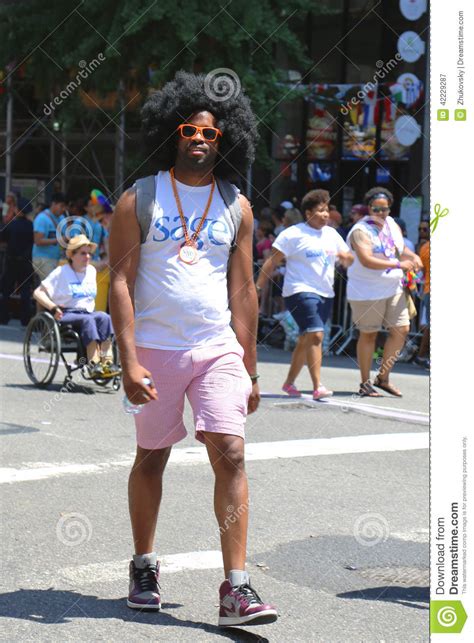 Participante De Lgbt Pride Parade Em New York City Fotografia Editorial Imagem De Durante