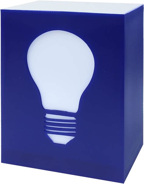 Box Light Bulb Table Lamp Blue Uk Lighting