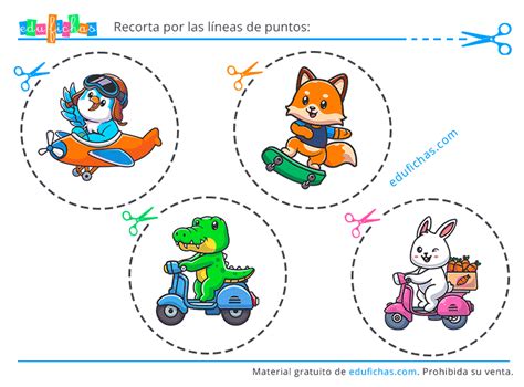 Fichas Con Dibujos Para Recortar Cuadernos Para Ni Os