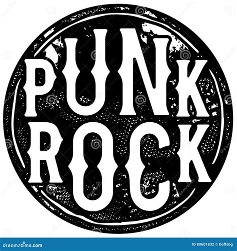 Punk Rock Badge Label Stock Vector Illustration Of Hardcore 80601832