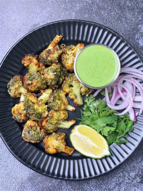 Malai Broccoli Air Fryer Oven Indian Veggie Delight