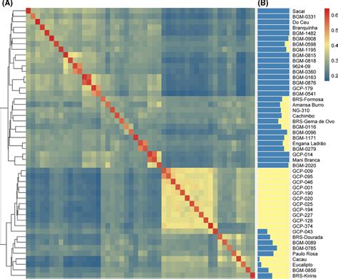 A Heatmap Of The Genomic Kinship Matrix Obtained By The Vanraden Method