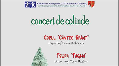 Concert de colinde Corul CÂNTEC SFÂNT și Grupul TAGMA YouTube