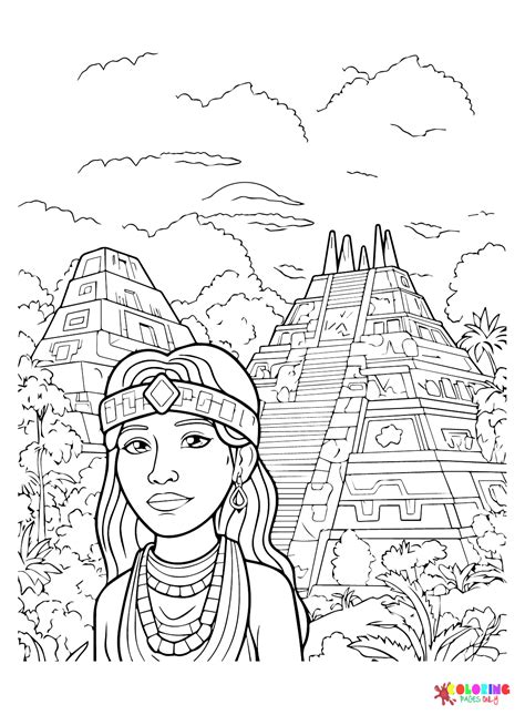 Maya Civilization Coloring Pages