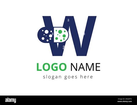 Letter W Medicine Tablet Logo Concept For Healthcare Logo Sign Vector