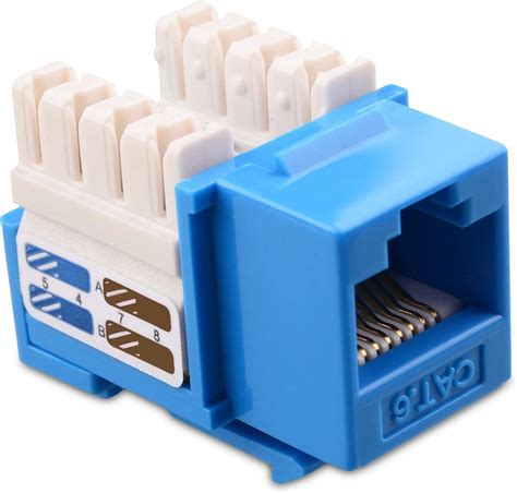 Rj45 Outlet Utp Modular Snap In Keystone Jack Toolless Cat6 Cat5e Cat6a Rj45 8p8c Module